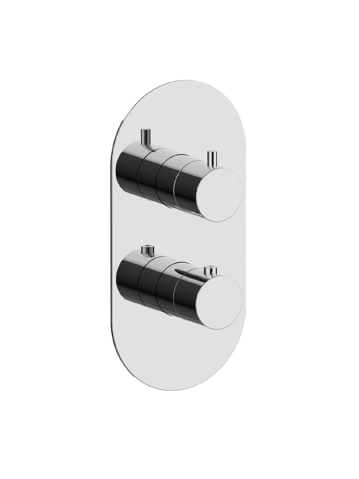 Endmontage Set Up-Thermostat-Brausenmischer - 2 Wege Platte aus 