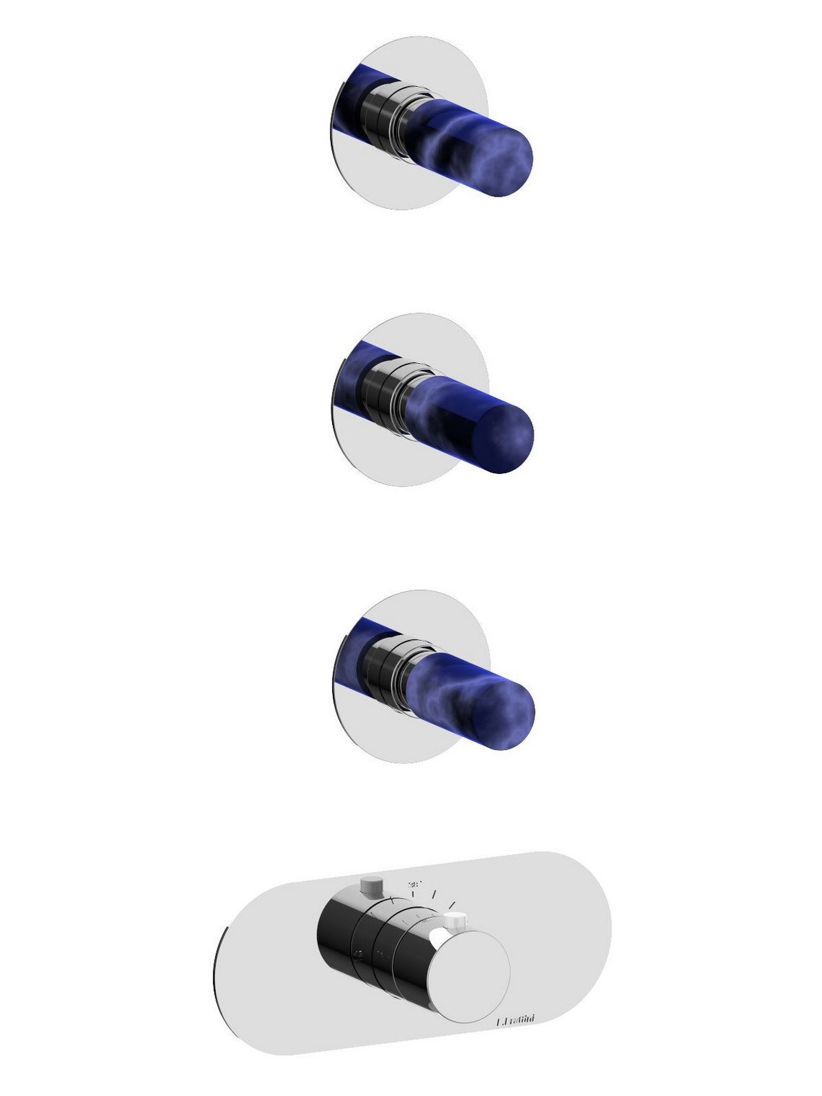 Endmontage UP- 3 Wege Thermostat Duschen Verteiler