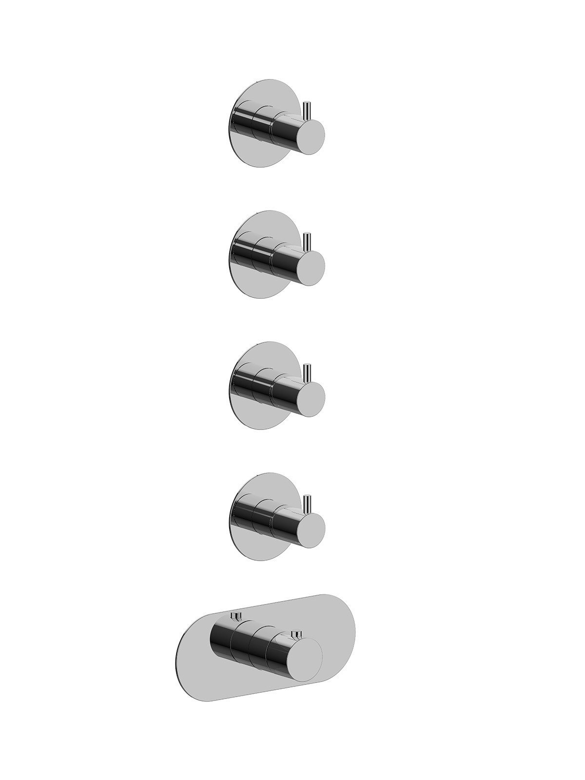 Endmontage UP- 4 Wege Thermostat Duschen Verteiler