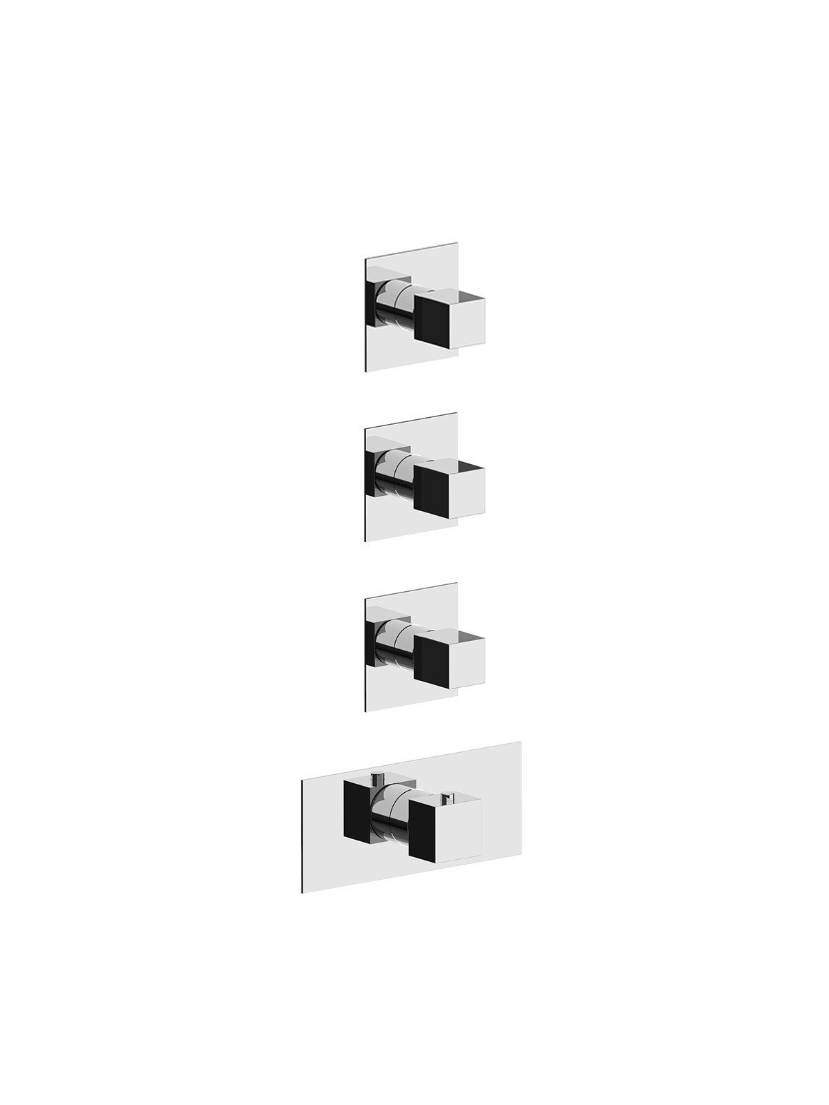 Endmontage UP- 3 Wege Thermostat Duschen Verteiler