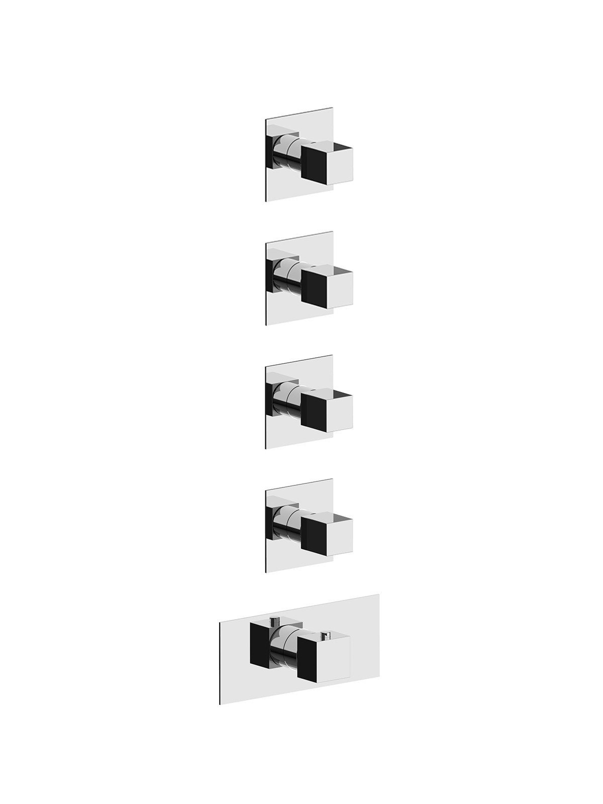 Endmontage UP- 4 Wege Thermostat Duschen Verteiler