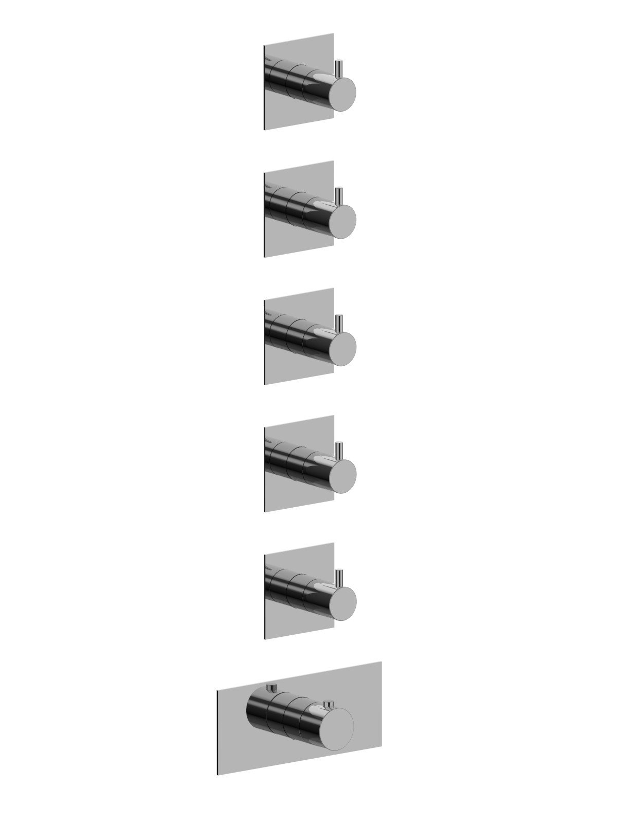 Endmontage UP- 5 Wege Thermostat Duschen Verteiler