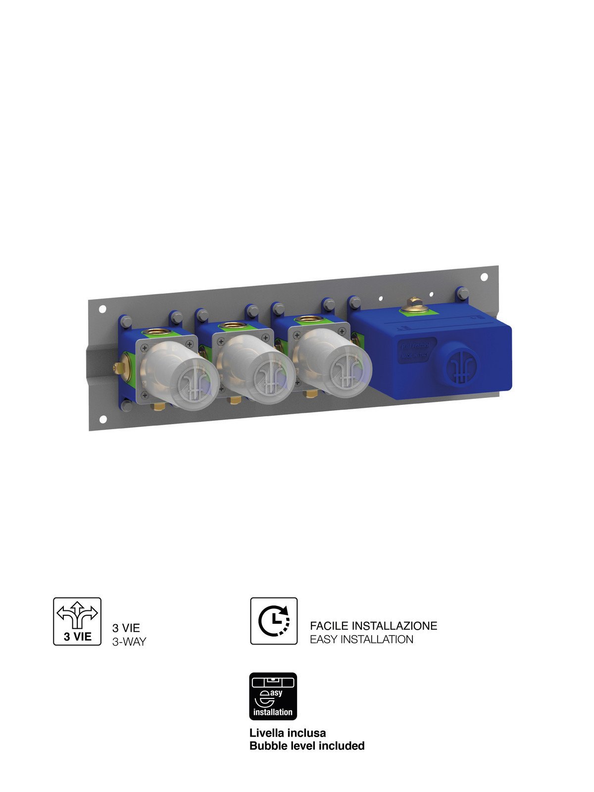 Mechanische 3 Wege UP-Box Druckknopf mit progressive Mischung un