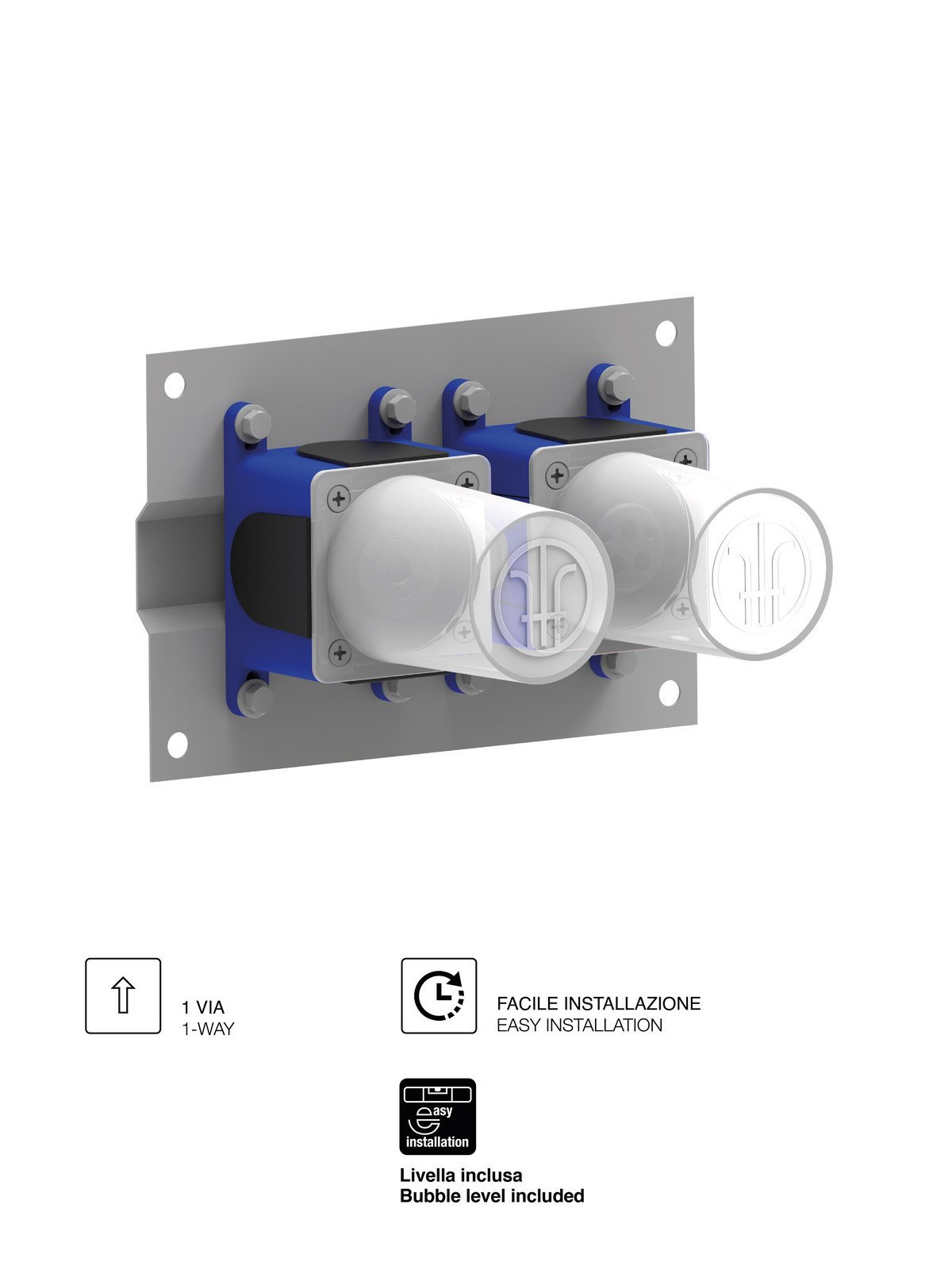 UP-Box für Einhebel Wasser Spray Mischer Kartusche D.25