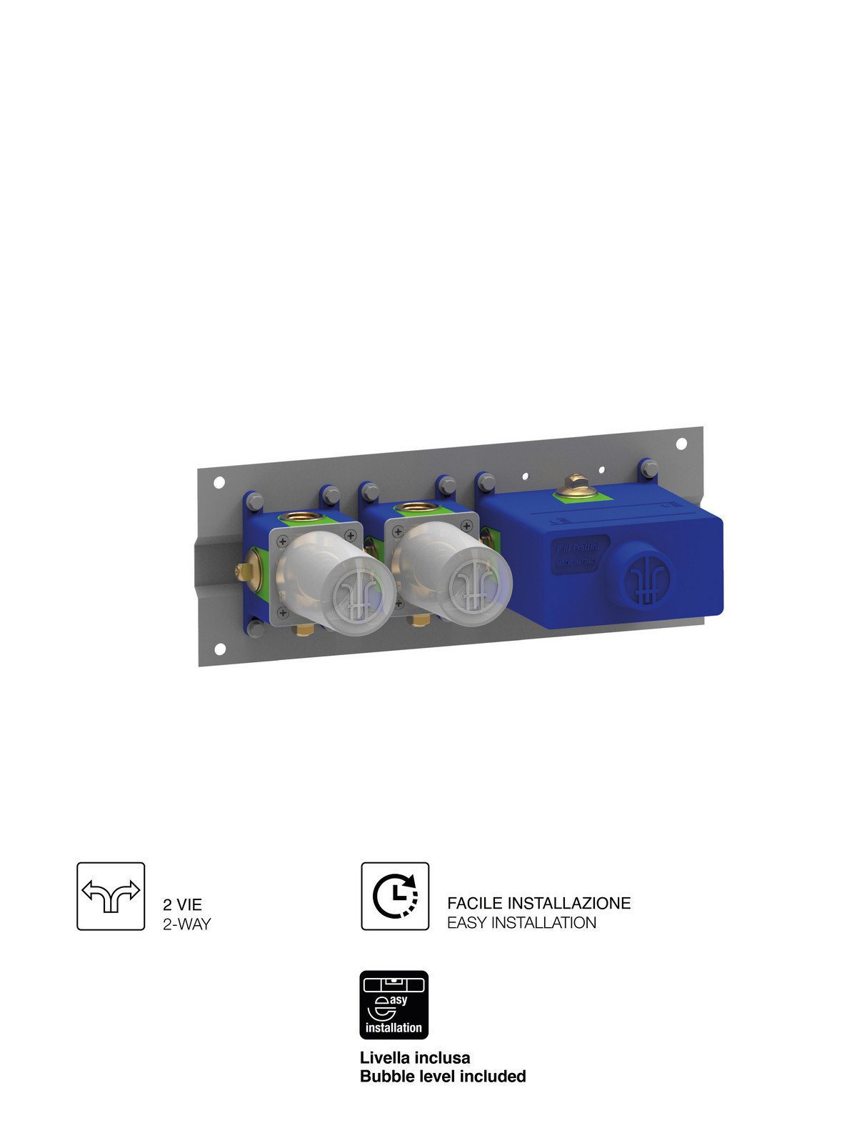 UP- Druckknopf 2 Wege Thermostat Körper mit Wasserdurchfluss Adj