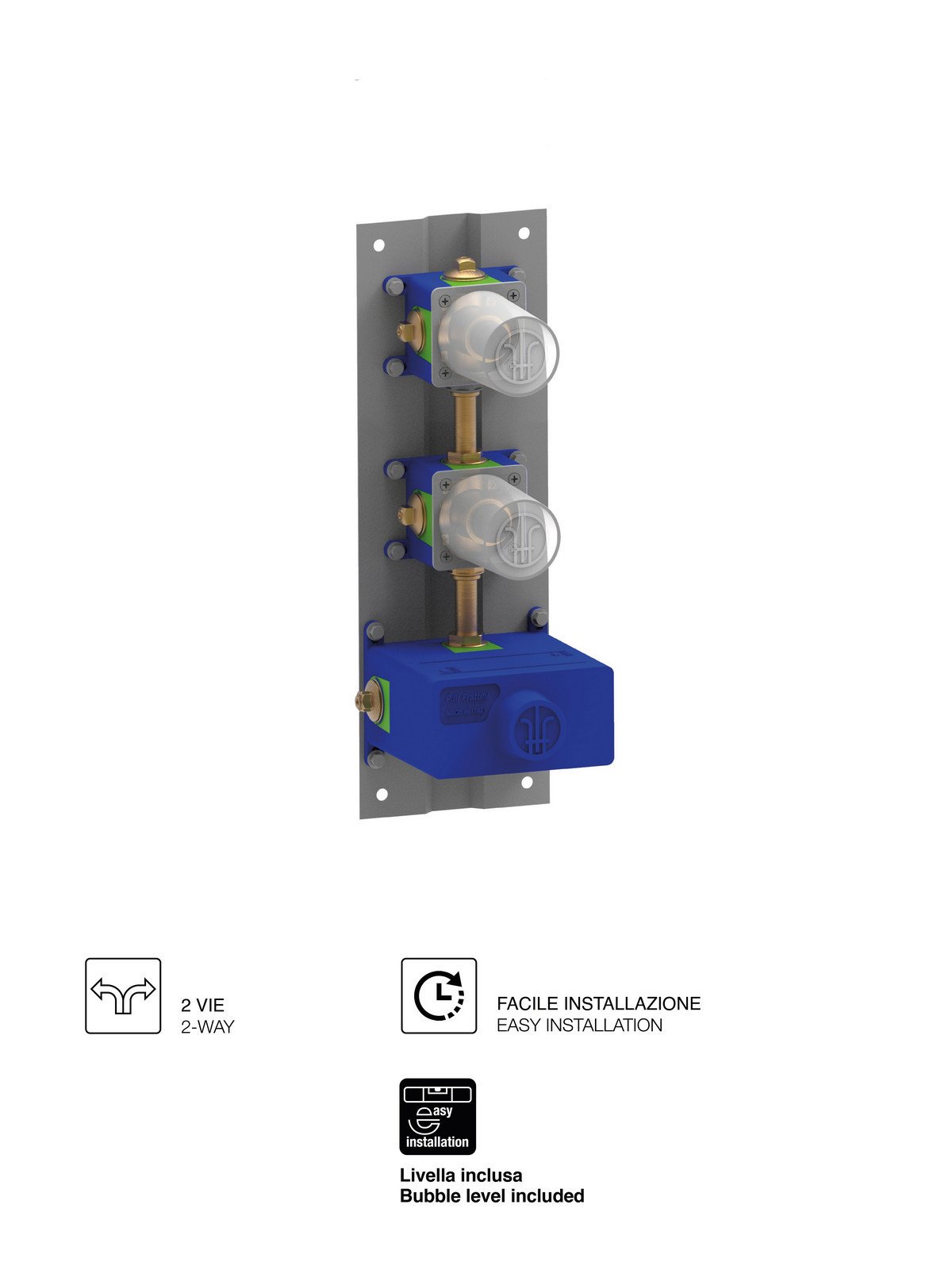 UP-Universal- Körper für 2 Wege Thermostat Duschen Verteiler