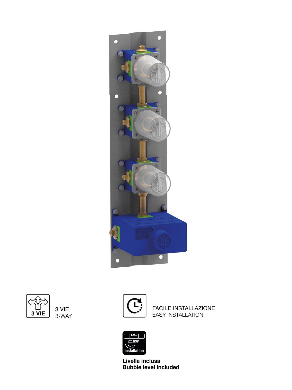 UP-Universal- Körper für 3 Wege Thermostat Duschen Verteiler