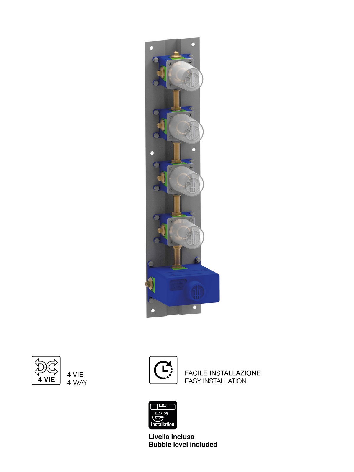 UP-Universal- Körper für 4 Wege Thermostat Duschen Verteiler