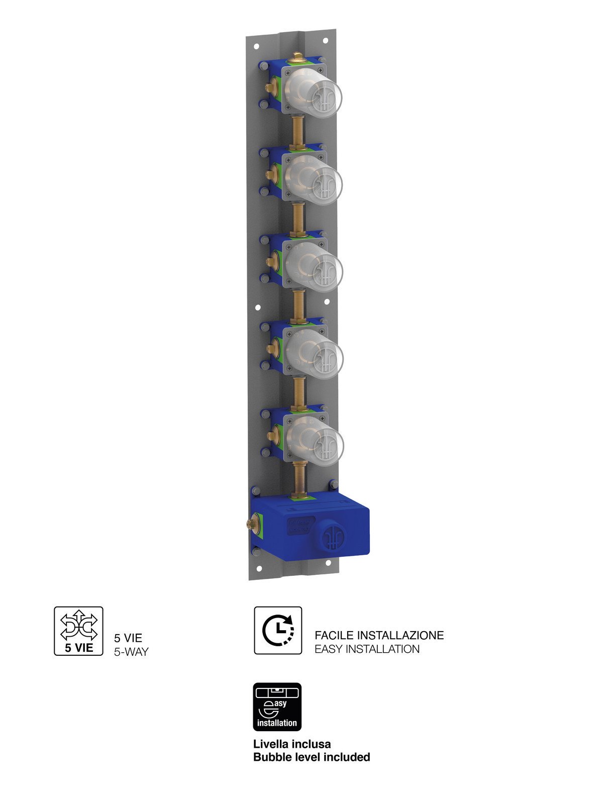 UP-Universal- Körper für 5 Wege Thermostat Duschen Verteiler